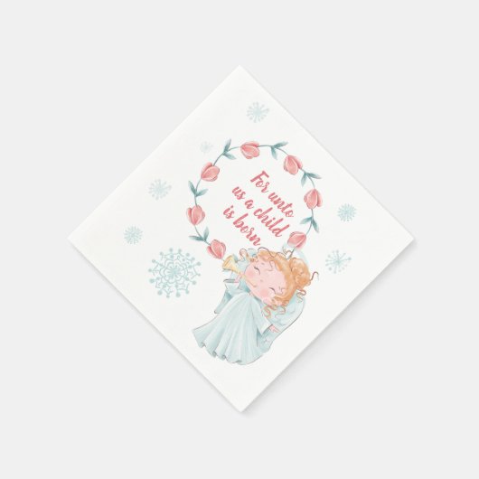 Serviette En Papier Noël mignon Angel (Coin)