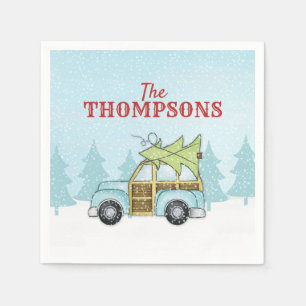 Serviette En Papier Noël mignon vacances hiver Whimsland Woodland