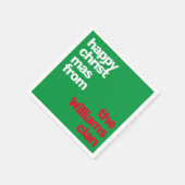 Serviette En Papier Noël minimal simple papier moderne rouge n (Coin)