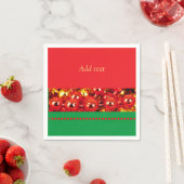Serviette En Papier Noël modèle, rouge et vert (En situation)