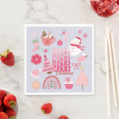 Serviette En Papier Noël moderne (En situation)