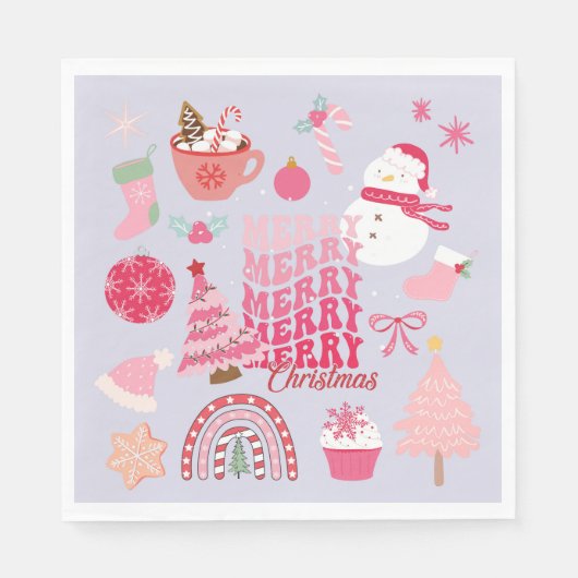 Serviette En Papier Noël moderne (Devant)