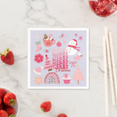 Serviette En Papier Noël moderne (En situation)