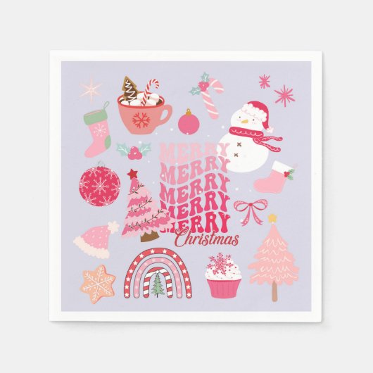 Serviette En Papier Noël moderne (Devant)