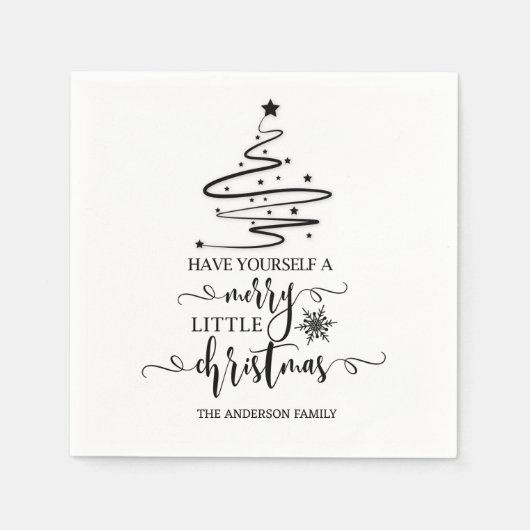 Serviette En Papier Noël moderne Amusez-vous un petit peu (Devant)