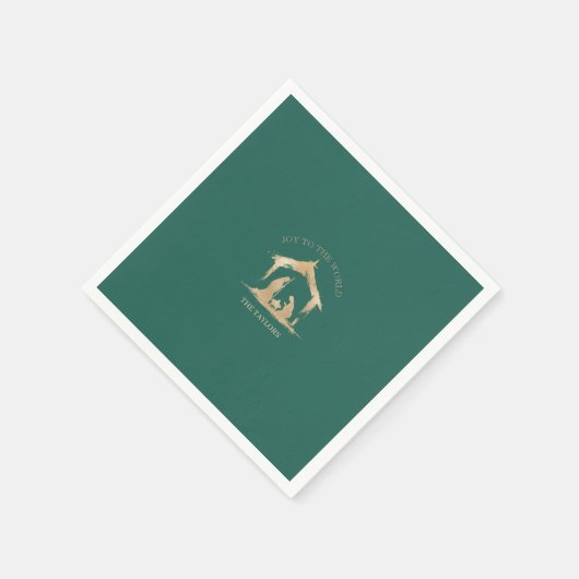 Serviette En Papier Noël moderne Nativité religieuse Mary & Joseph (Coin)