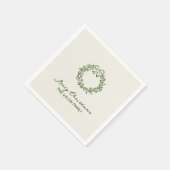 Serviette En Papier Noël Moderne Vert Fantaisiste (Coin)