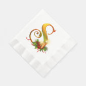 Serviette En Papier Noël Monogramme initial S Papier Napkin (Coin)