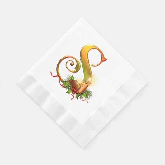 Serviette En Papier Noël Monogramme initial S Papier Napkin (Coin)