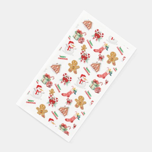 Serviette En Papier Noël Motif sans ambages (Coin)
