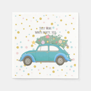 Serviette En Papier noël, Noël, bébé, arbre de noël, voiture