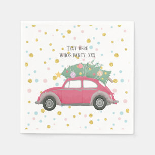 Serviette En Papier noël, Noël, bébé, arbre de noël, voiture