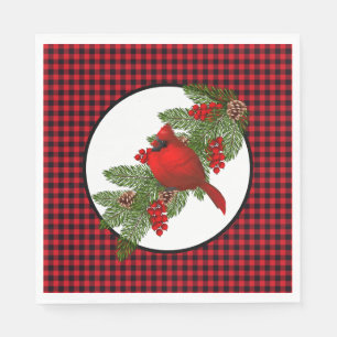 Serviette En Papier Noël Noël Cardinal Rouge Buffalo Imprimer