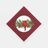 Serviette En Papier Noël Noël Cardinal Rouge Buffalo Imprimer (Coin)