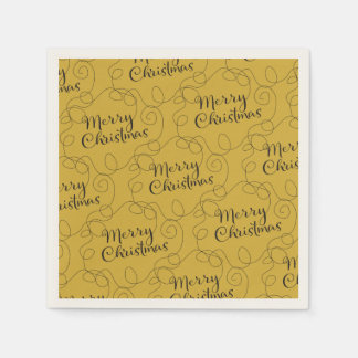 Serviette En Papier NOËL noir sans couture motif avec LIGNES