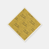 Serviette En Papier NOËL noir sans couture motif avec LIGNES (Coin)