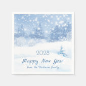 Serviette En Papier Noël, Nouvel An (Devant)