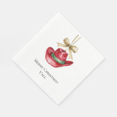 Serviette En Papier Noël occidental Casquette roux Cowboy (Coin)
