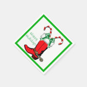 Serviette En Papier Noël Occidental CowboyBoot Joyeuses Fêtes (Coin)