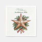Serviette En Papier Noël occidental rustique (Devant)