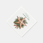 Serviette En Papier Noël occidental rustique (Coin)