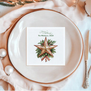 Serviette En Papier Noël occidental rustique