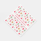 Serviette En Papier Noël Oh Quel Amusant Premier Anniversaire (Coin)