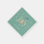 Serviette En Papier Noël Ornament Joie Fête (Coin)