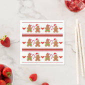 Serviette En Papier Noël pain d'épice biscuit fêtes papier serviettes (En situation)