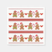 Serviette En Papier Noël pain d'épice biscuit fêtes papier serviettes (Devant)