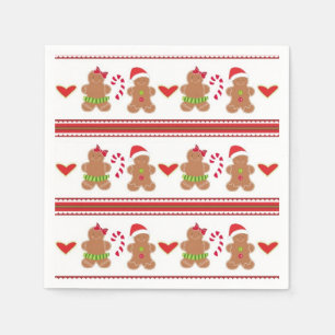 Serviette En Papier Noël pain d'épice biscuit fêtes papier serviettes