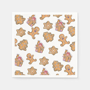 Serviette En Papier Noël pain d'épice homme fête Papier Napkin