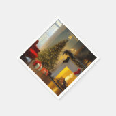 Serviette En Papier Noël par le feu (Coin)