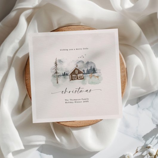 Serviette En Papier Noël Paysage d'hiver calme