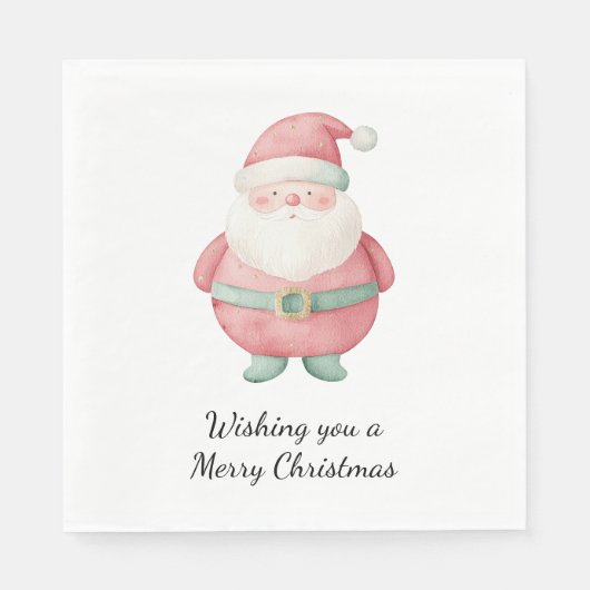 Serviette En Papier Noël Père Noël (Devant)