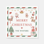 Serviette En Papier Noël père Noël (Devant)