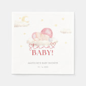 Serviette En Papier Noël Père Noël bébé fille douche (Devant)