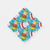 Serviette En Papier Noël Père Noël et ami avec Flambeau de neige (Coin)