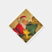 Serviette En Papier Noël Père Noël personnalisé (Coin)