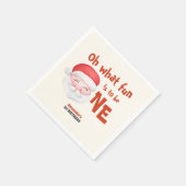 Serviette En Papier Noël Père Noël premier anniversaire (Coin)