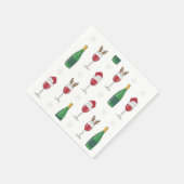 Serviette En Papier Noël Père Noël Reindeer Vin Fête de la neige (Coin)