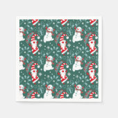 Serviette En Papier Noël père Noël Snowman (Devant)