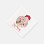 Serviette En Papier Noël Père Noël Vacances mignonne Simple Casquette  (Coin)