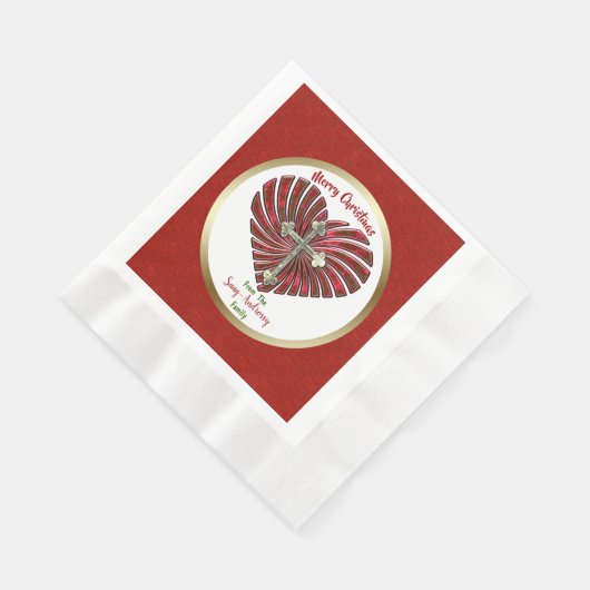 Serviette En Papier Noël personnalisé Cross-My-Heart (Coin)