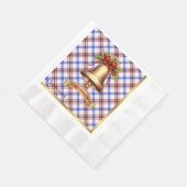 Serviette En Papier Noël personnalisé de Tartan Boswell (Coin)