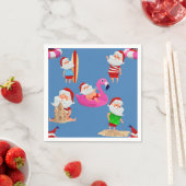 Serviette En Papier Noël plage santa claus vacances (En situation)