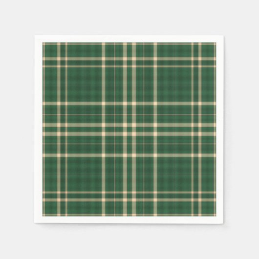 Serviette En Papier Noël Plaid 04-PAPIER PARTY NAPKINS (Devant)