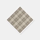 Serviette En Papier Noël plaid texture aquarelle beige et cerfs (Coin)