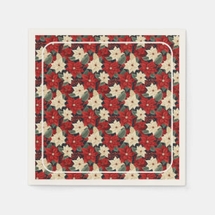 Serviette En Papier Noël Poinsettia