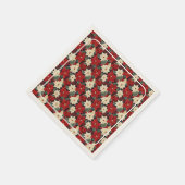 Serviette En Papier Noël Poinsettia (Coin)